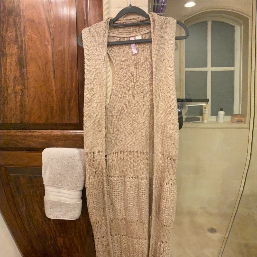 Long vest sweater
